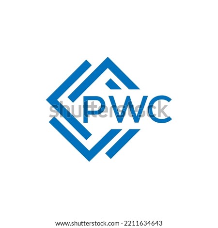 PWC letter logo design on white background. PWC creative circle letter logo concept. PWC letter design.
