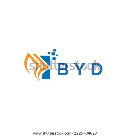 BYD credit repair accounting logo design on white background. BYD creative initials Growth graph letter logo concept. BYD business finance logo design.

