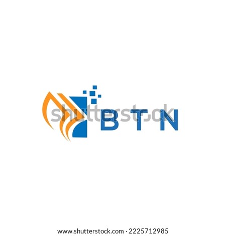 BTN credit repair accounting logo design on white background. BTN creative initials Growth graph letter logo concept. BTN business finance logo design.
