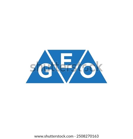 EGO triangle shape logo design on white background. EGO creative initials letter logo concept.
