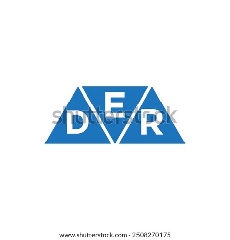 EDR triangle shape logo design on white background. EDR creative initials letter logo concept.
