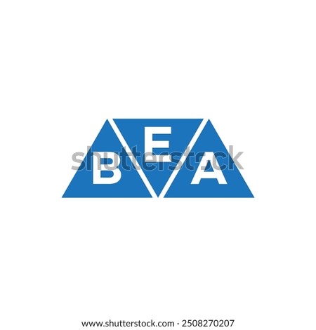 EBA triangle shape logo design on white background. EBA creative initials letter logo concept.
