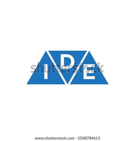 DIE 3 triangle shape logo design on white background. DIE creative initials letter logo concept.
