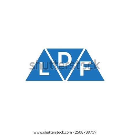 DLF 3 triangle shape logo design on white background. DLF creative initials letter logo concept.
