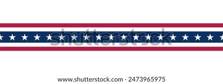 USA ribbon, stripe. American flag ribbon, stripe seamless pattern