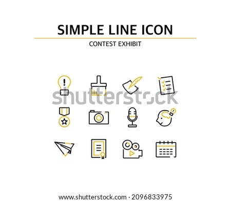 Simple point color line icon contest exhibit
