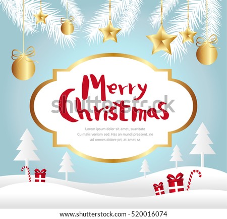 Christmas Frame Stock Vector Illustration 520016074 : Shutterstock