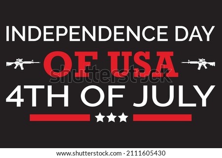 4th of July Independence day of USA t-shirt design.