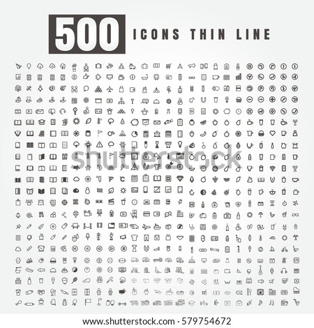 icon Set of 500 Combination. Business. Arrow. Truck. Marketing. season. Fruit. coffee. school. books. travel. Medical. Food. music. sports. movie. shopping. on white background