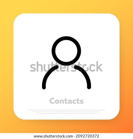 Contact line icon. Contact us. Communication symbol. Vector line icon for Business and Advertising.