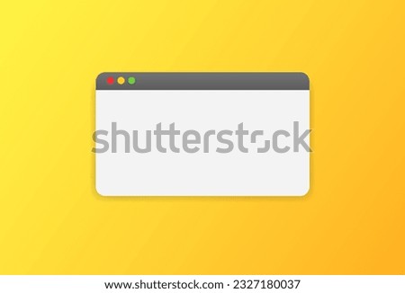 Application window. Flat, color, popup layout, popup mac os. Vector illustration.