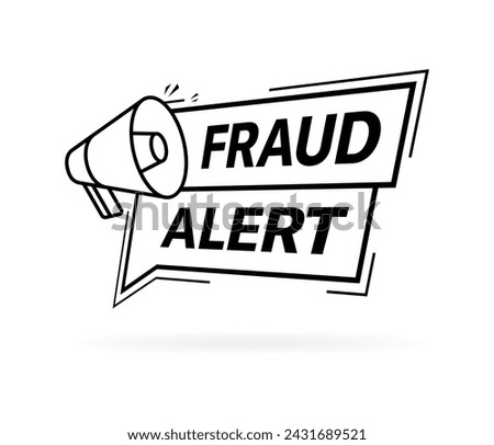 Fraud alert bubble icon. Linear style. Vector icon