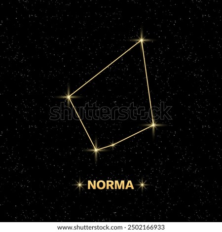 Constellation Norma banner. Flat style. Vector illustration.