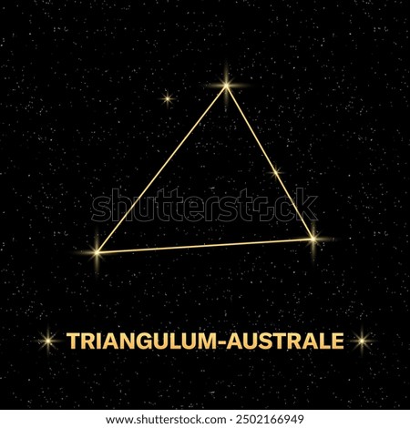 Constellation Triangulum-australe banner. Flat style. Vector illustration.