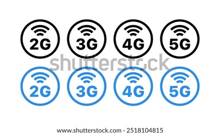 Level of Wi-Fi set icons. Flat and silhouette style. Vector icons.