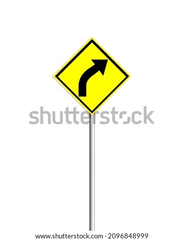 Highway Traffic Sign Board Illustration.