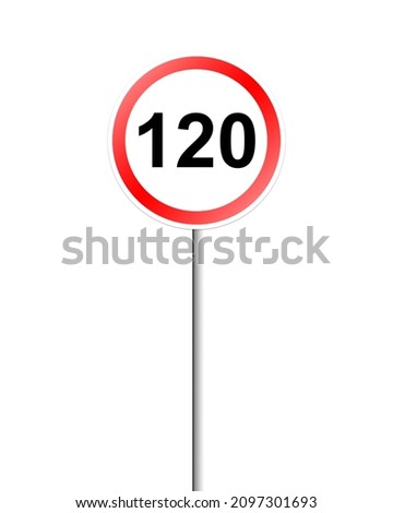illustration of trafficspeed limit sigh board.