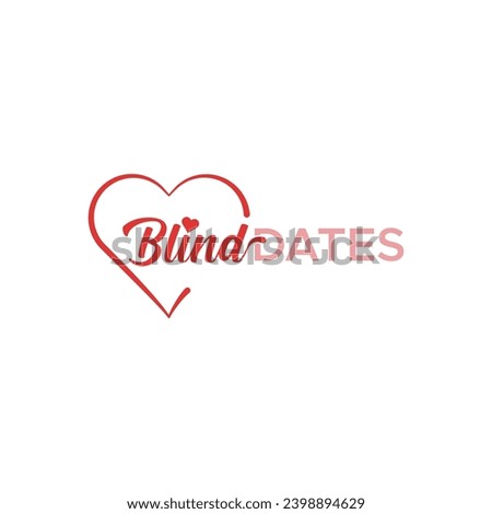 Blind Dates text typography logo design icon good for blind date with girlfriend element vector