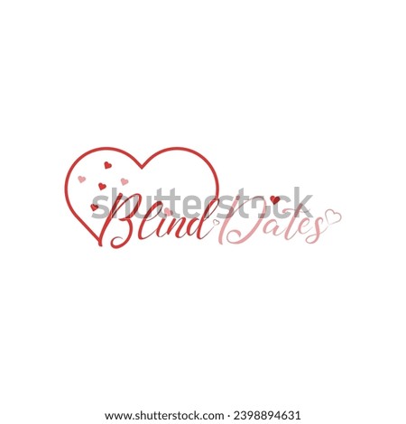 Blind Dates text typography logo design icon good for blind date with girlfriend element vector