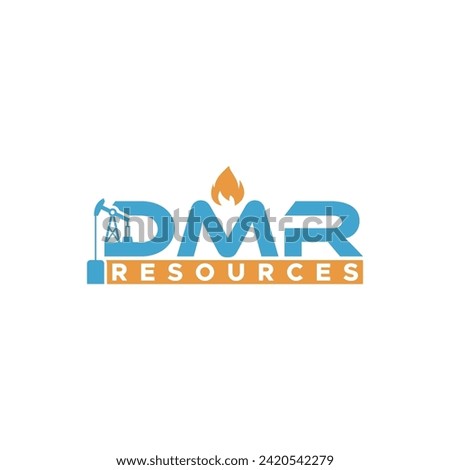 DMR Resources oil and gas industrial company logo design icon element vector	