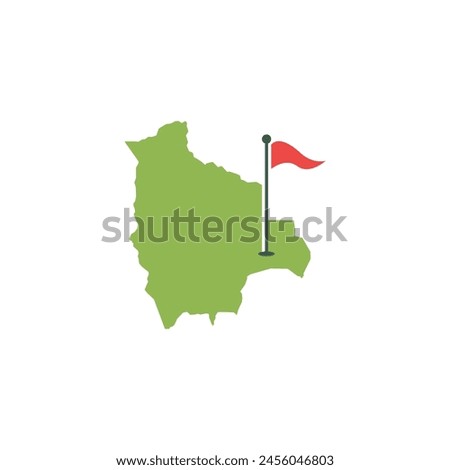 Vector bolivia Country Golf logo design icon suitable for golf sports businesses 