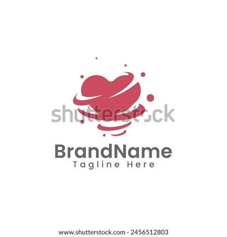 vector Love Tornado logo design icon suistable for business blind dates element vector