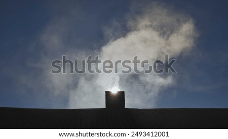Similar – Image, Stock Photo Orange house against blue sky. House with orange walls minimalist. German architecture