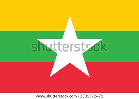 Flag of Myanmar. Myanmar Flag