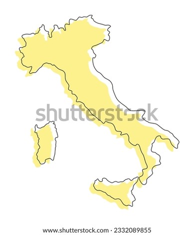 Italy map 3d color map 