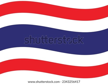 Thailand flag wave. Thai flag. Flag of Thailand. 