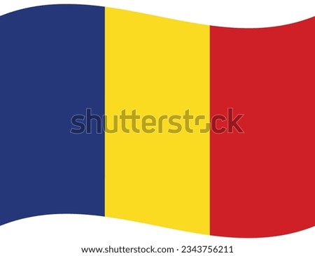 Romania flag wave. Romania flag. Flag of Romania