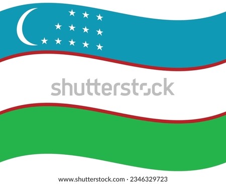 Uzbekistan flag  wave. Uzbekistan flag. Flag of Uzbekistan