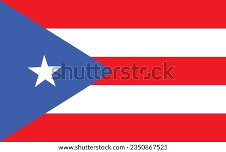 Puerto Rico flag. Flag of Puerto Rico