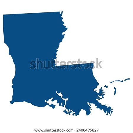 Louisiana state map. Map of the U.S. state of Louisiana.