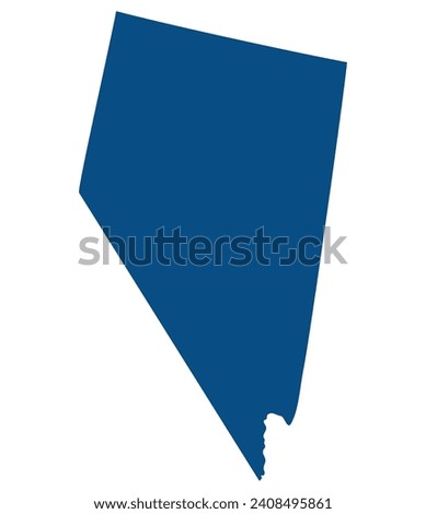 Nevada state map. Map of the U.S. state of Nevada.