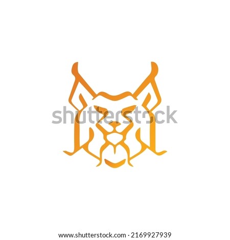 Tech tiger head sign vector symbol animal modern icon shape wild isolated concept mascot element logo