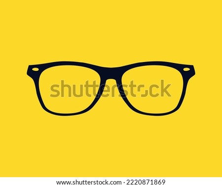 Ray-Ban Sunglass for male and female optical accessories isolated on yellow background