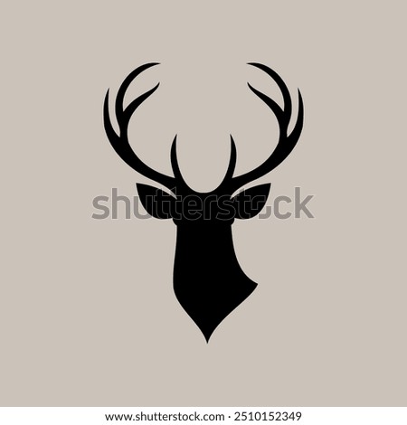 deer icon, deer illustration, deer brand logo template