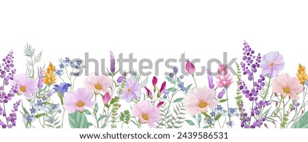 Similar – Image, Stock Photo romantic pink purple flowers in the garden in springtime