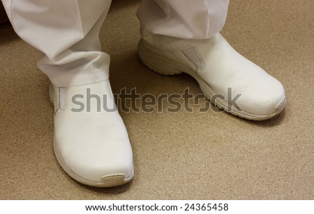 White medical shoes
