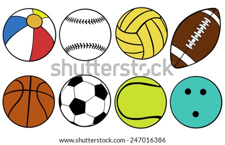 set of different color game balls