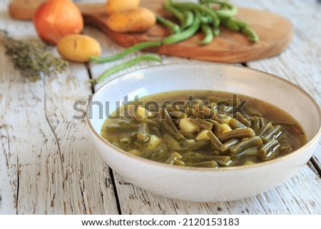 green bean soup with potatoes Foto stock © 