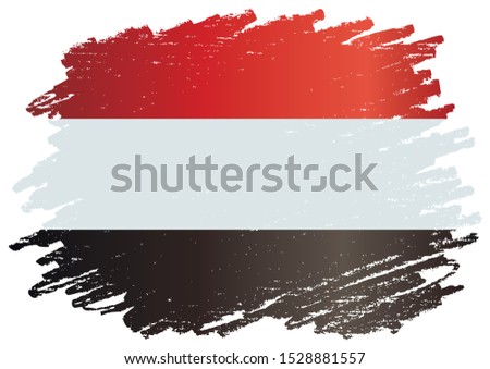 Flag of Yemen, Republic of Yemen. Template for award design, an official document with the flag of Yemen. Bright, colorful vector illustration