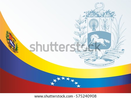 the template for the award, an official document with the flag and symbol of Bolivarian Republic of Venezuela