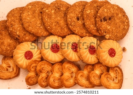 Similar – Image, Stock Photo Different types of fastfood and snacks and glass of beer on the table. Unhealthy and junk food.