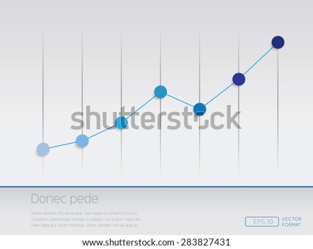 Increasing graph design for business graphics and web site - Vector Design Concept