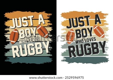 Just A Boy Who Loves Rugby, Rugby Typography Design, American Football Typography Design, Sports Typography, Football Tournament