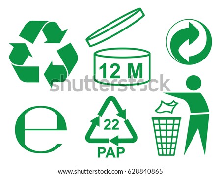 Recycle and some packaging sign