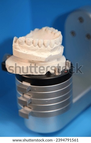 Image, Stock Photo Dental cast in modern laboratory