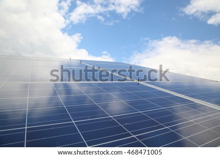 Similar – Image, Stock Photo Solar power station against the blue sky. Alternative energy concept